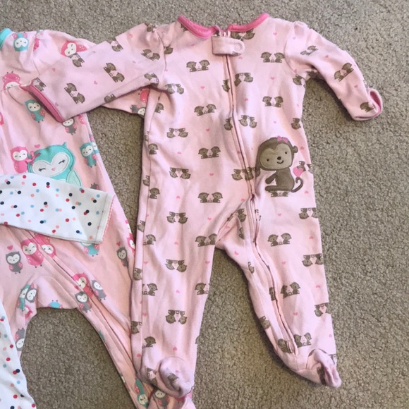 Carters 4 pack bundle girls pajamas - Picture 2 of 9